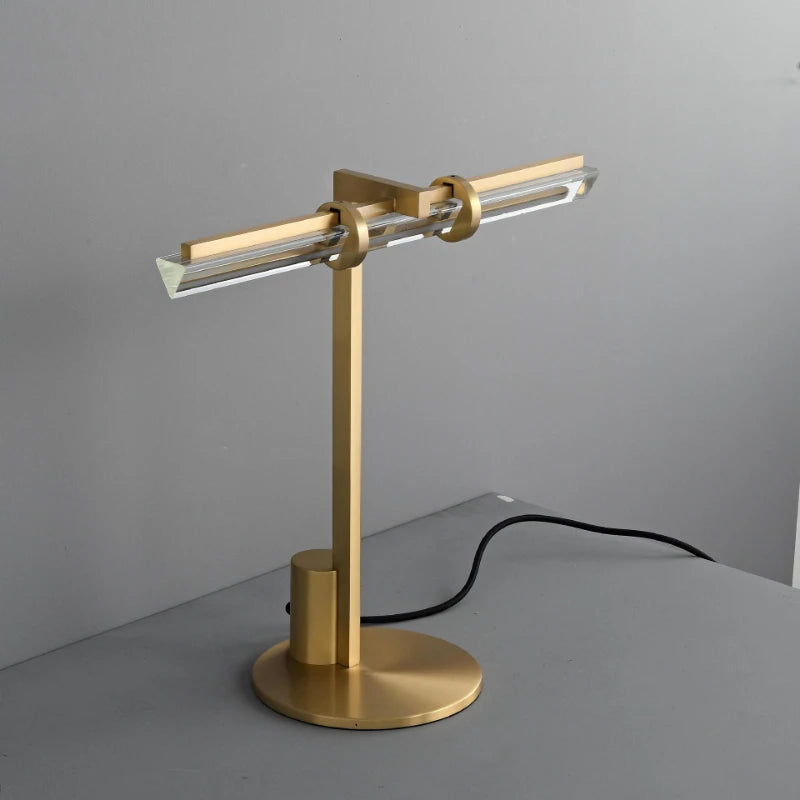 lampe de bureau led moderne en cristal minimaliste pour lecture et travail