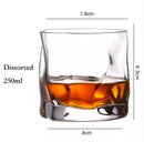 Verres whisky old fashioned motif relief élégants
