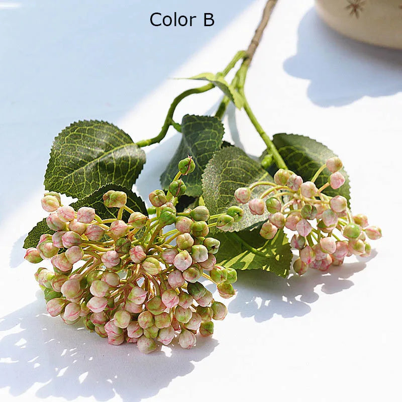 branche de baies d'hortensia artificielle pour décoration florale - vue 6 sur 11