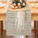 Chemin de table motifs rayures abstraites style minimaliste