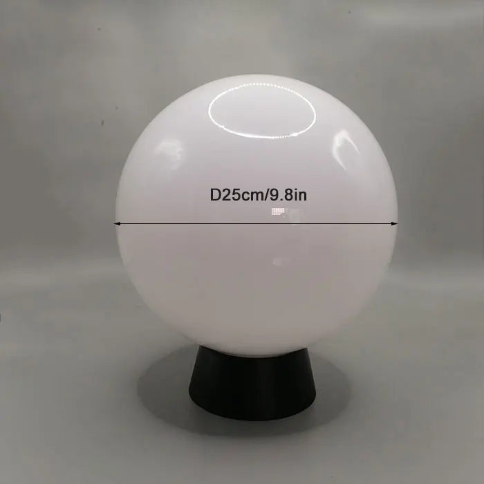 lampadaire extérieur globe noir pour éclairage de jardin et terrasse - vue 13 sur 15