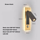 applique murale led rotative avec interrupteur pour lecture