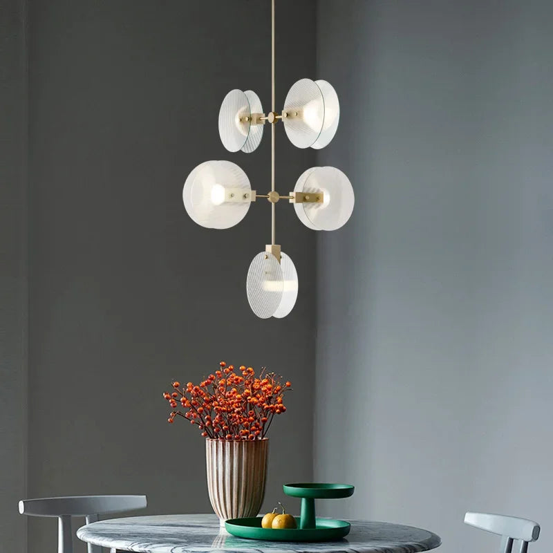 lustre led en verre nordique tables alimentaires lampes suspendues luminaires décoratifs - vue 3 sur 14