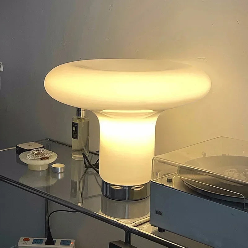 Italy Design Mushroom Table Lamps Glass Desk Light Close to Original for Bedroom Living Room - vue 6 sur 7