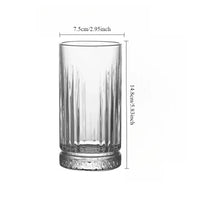 Verre transparent à rayures verticales style bar polyvalent