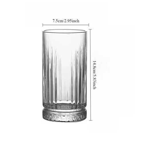 Verre transparent à rayures verticales style bar polyvalent