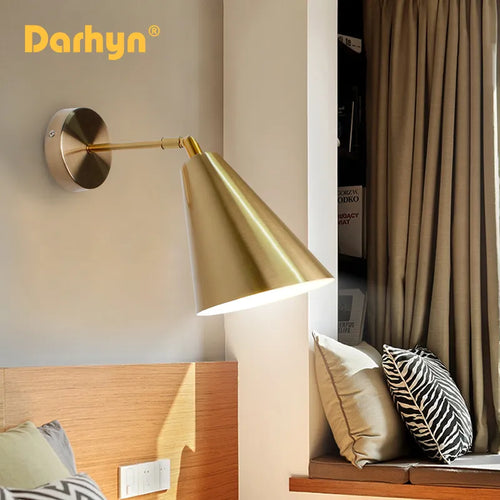 SANBUMG lumière LED applique moderne réglable 180 degrés applique murale E27 tête applique nordique pour salon