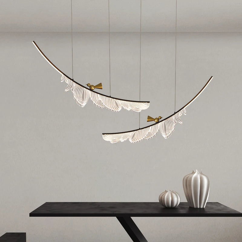 lustre led moderne pour table de restaurant décoration maison - vue 3 sur 9