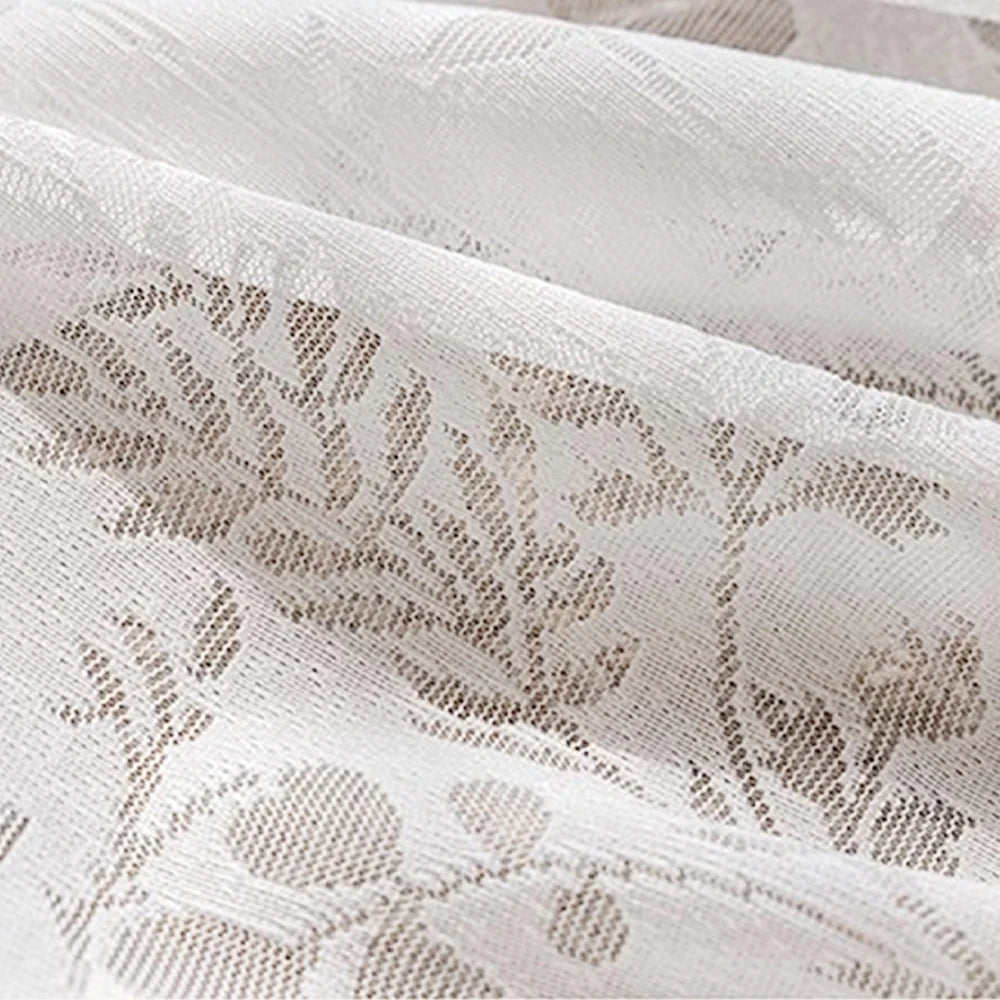 Voilage tulle romantique style français pour salon chambre - vue 8 sur 8