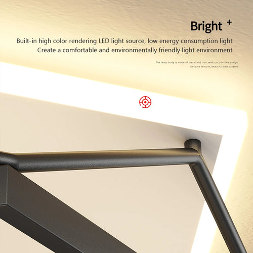 lampe de suspension led moderne carrée ronde industrielle
