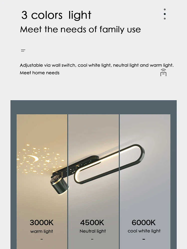 lustre led ciel étoilé salon couloir - vue 7 sur 13