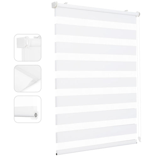 Store enrouleur double sans perçage occultant fenêtre 80cm