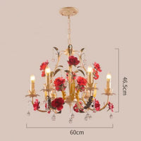 Lustre à fleur avec ampoules bougies