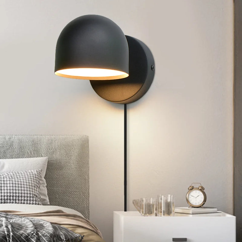 applique murale led tactile rotative 350° avec variateur et prise