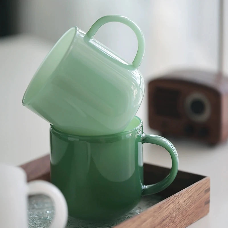 Tasse retro en verre style saphir borosilicate - vue 2 sur 7