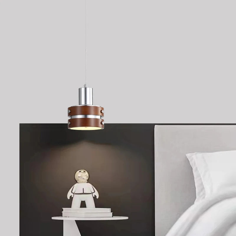 suspension créative en bois chromé et métal pour intérieur - vue 4 sur 8