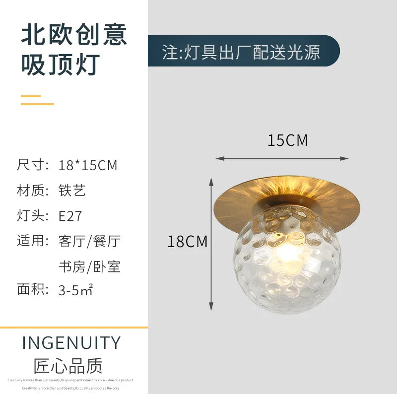 Luminaire Boule Verre Moderne Techo Colgantes - vue 6 sur 12