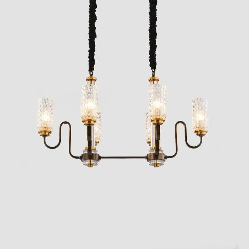 lustre rétro industriel en fer et verre suspendu à led
