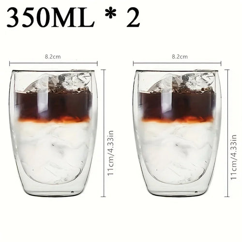 Tasses double paroi verre isolant artisanales café expresso