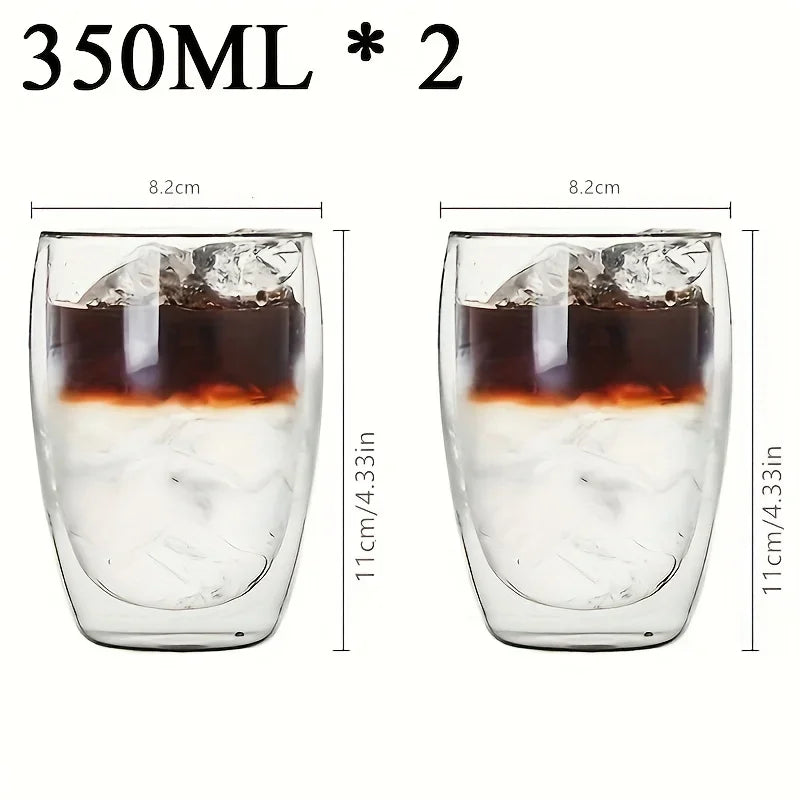 Tasses double paroi verre isolant artisanales café expresso
