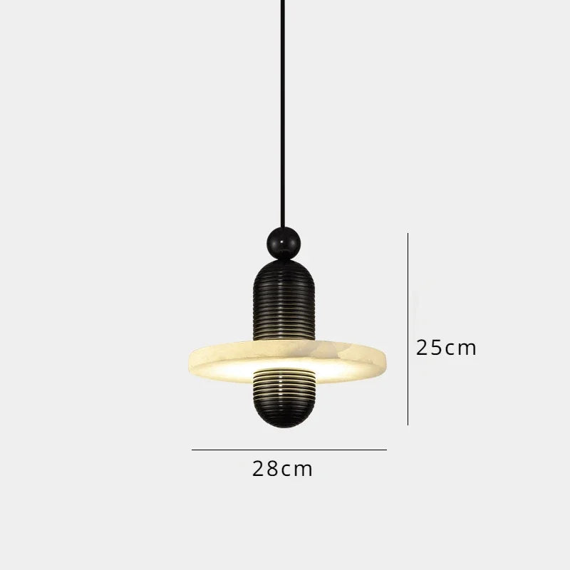 suspension en marbre à led design pour intérieur élégant - vue 9 sur 14