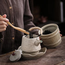 theiere ceramique style japonais retro kung fu artisanale