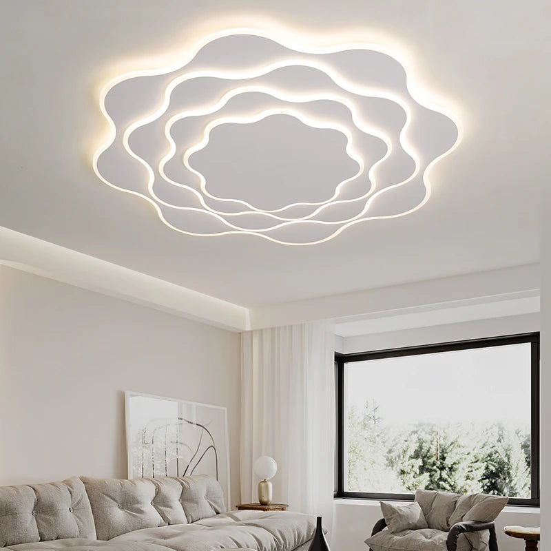 Plafonnier led dimmable moderne en fer acrylique pour intérieur - vue 3 sur 10