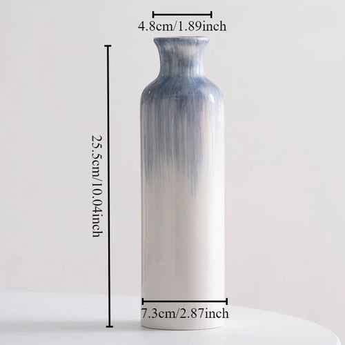 vase en céramique peint à la main pour fleurs séchées et fraîches