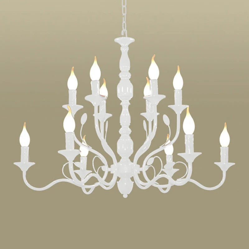 lustre rétro en fer noir style vintage industriel pour éclairage intérieur