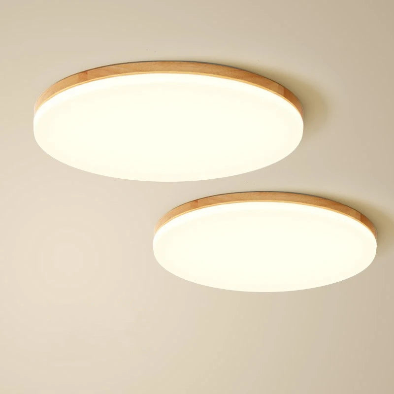 plafonnier led moderne en bois massif idéal pour décorer