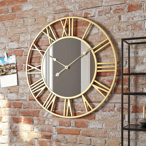 horloge murale décorative avec affichage 12 heures et chiffres romains