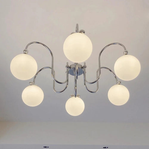 Lustre verre blanc laiteux