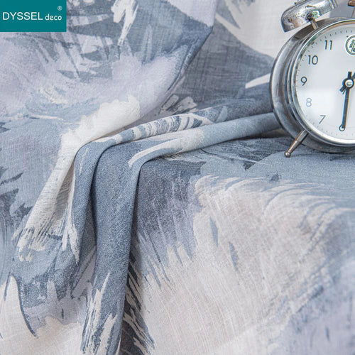 Rideau motif feuilles style naturel pour salon chambre