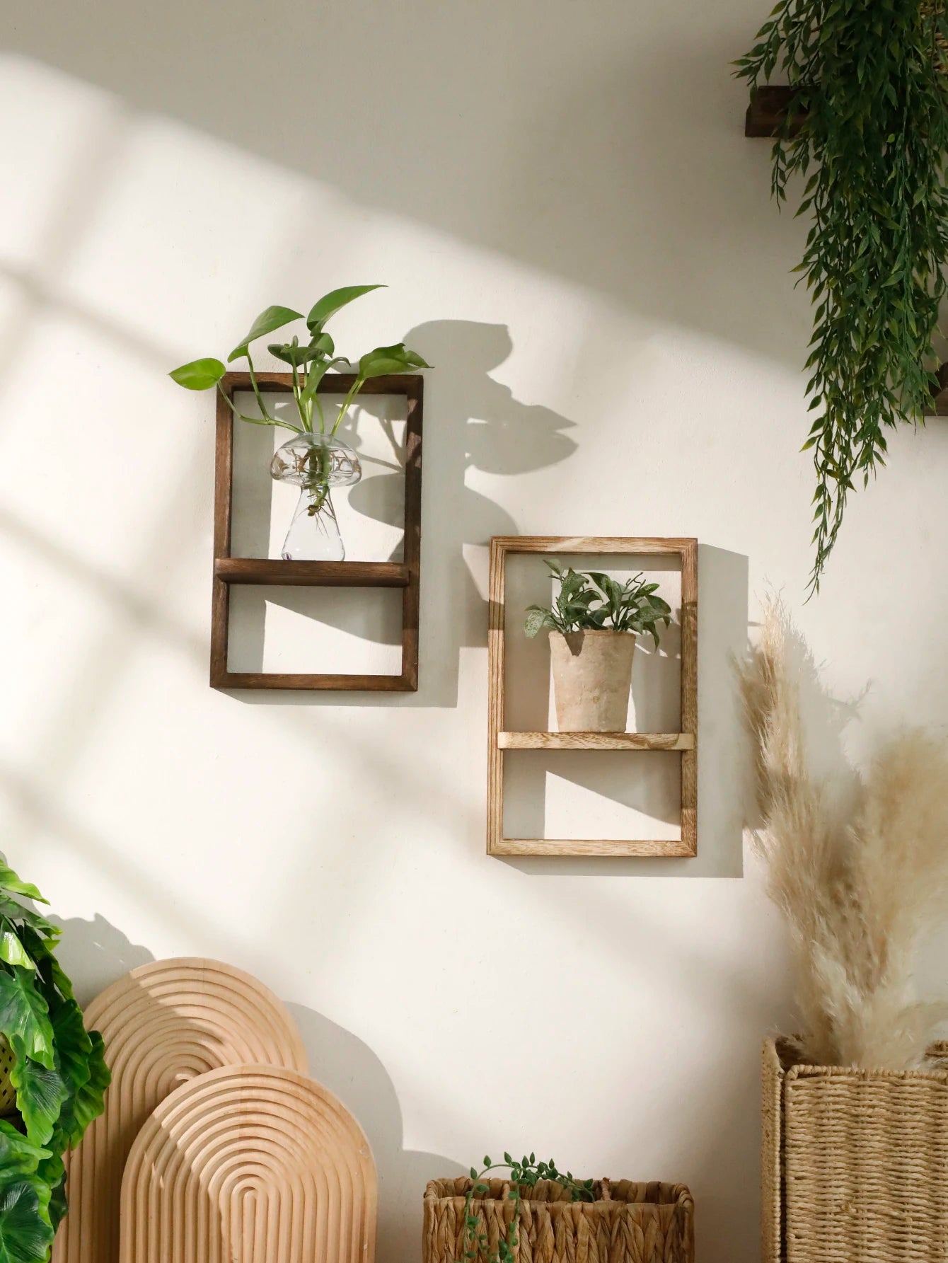 étagère murale en bois pour rangement et affichage décoratif