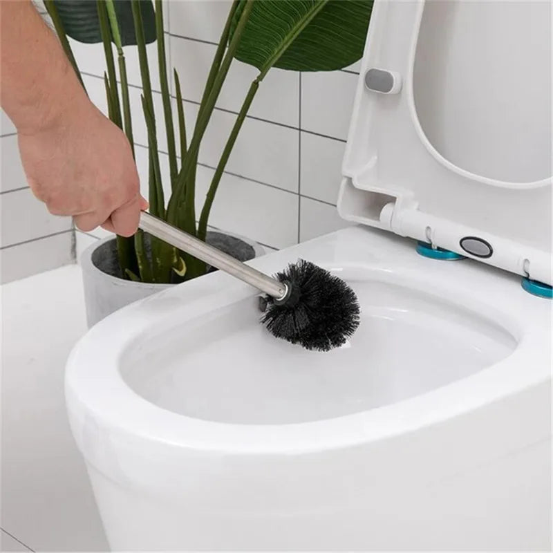 brosse de toilette en acier inoxydable pour nettoyage sanitaire - vue 4 sur 8