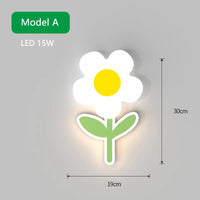 Applique murale led soins yeux enfants chambre chevet maternelle école télécommande