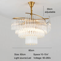 lustre cristal luxueux led intérieur maison