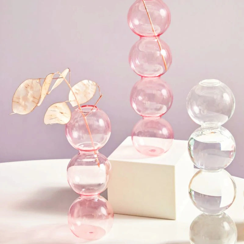 bougeoir en verre conique pour table de mariage et décoration nordique - vue 6 sur 28