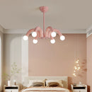 lustre romantique en métal avec conduite d'eau led pour intérieur