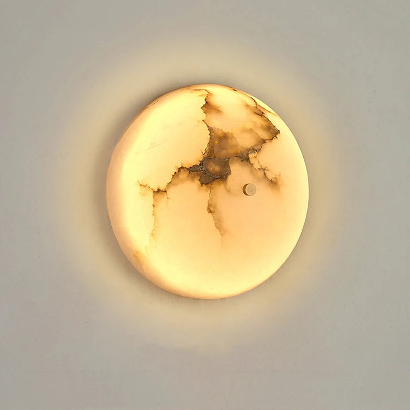 applique murale led hémisphère en marbre pour décoration d'intérieur
