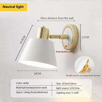 applique murale led bouton interrupteur