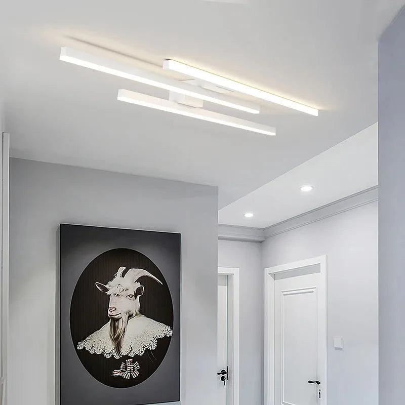 plafonnier design moderne en fer noir pour intérieur - vue 4 sur 14