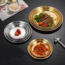 Ensemble 6 assiettes inox multifonction barbecue cuisine