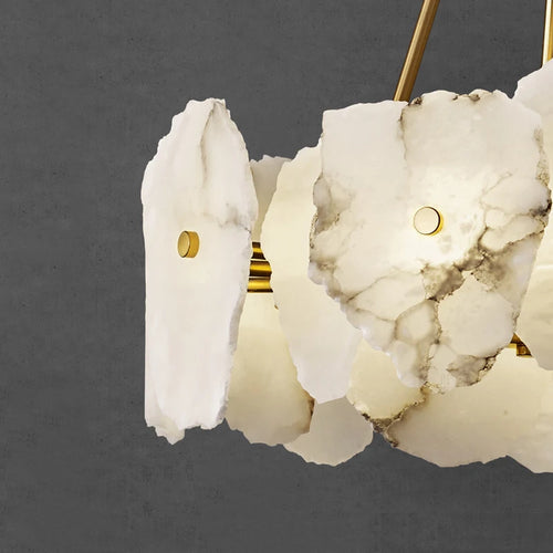 lustre de luxe en marbre naturel led pour restaurant et bar