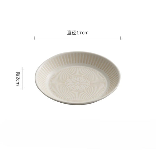 Assiette ceramique relief style japonais retro premium
