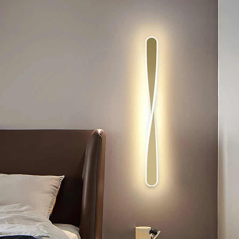 Applique murale led spirale hailion pour décoration intérieure créative
