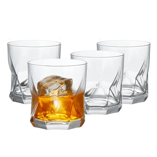 lot 4 verres whisky relief old fashioned résistants