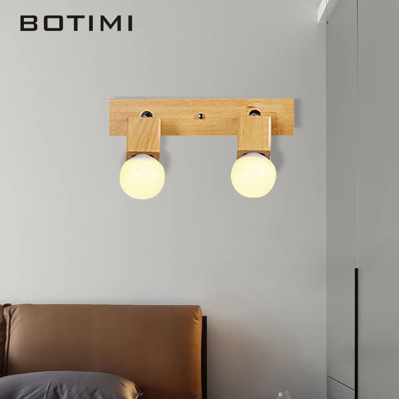 Applique murale en bois massif ajustable hôtel miroir - vue 7 sur 10