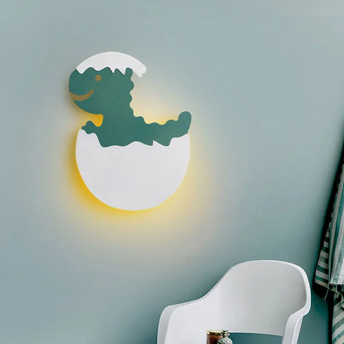 té mignon enfants applique LED dinosaure forme d'oeuf dessin animé chambre chevet applique murale pour fille garçon bébé chambre de bébé