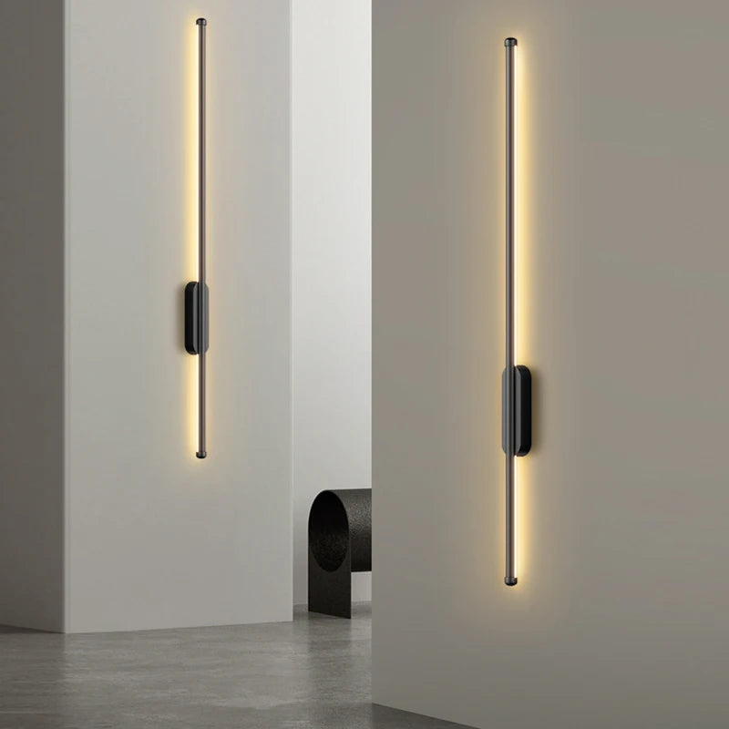 Applique murale LED en or noir